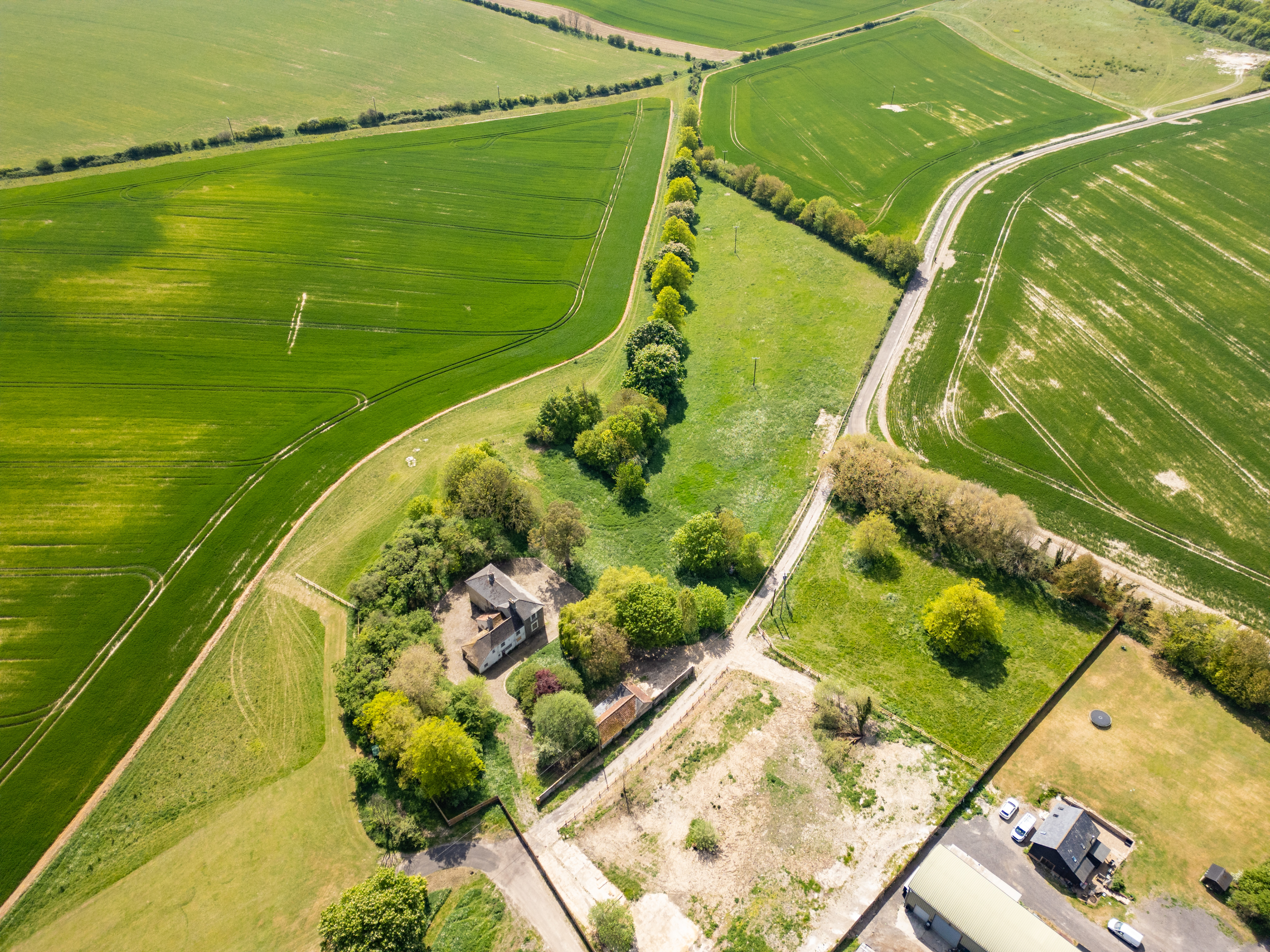 Aerial view of Field Farm House 6